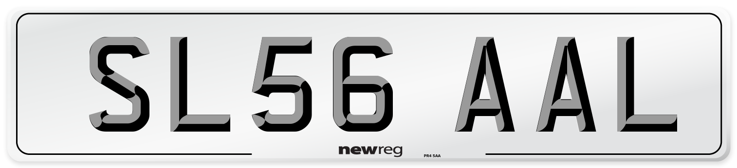 SL56 AAL Number Plate from New Reg
